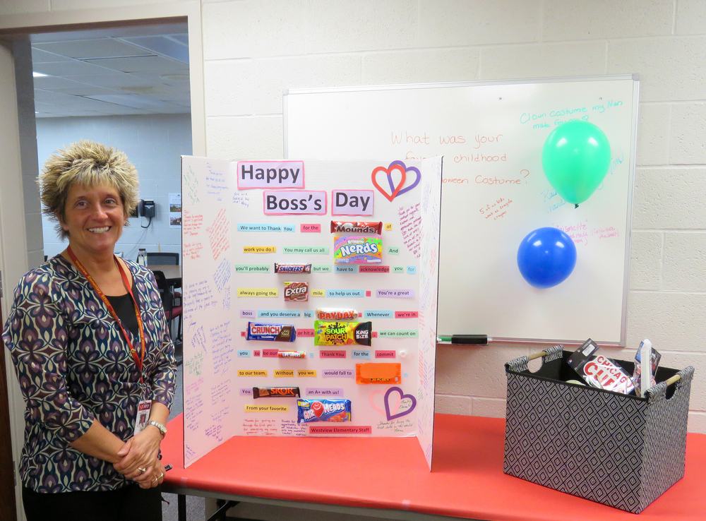 Mrs. Leeper Honored on Bosses day. 