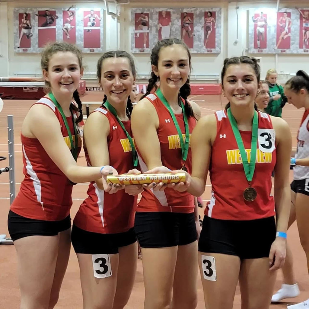 Adelyn Rainsberger, Stacy Stutzman, Kiana Mast, Kamryn Miller 4x400 Hoosier State Relay