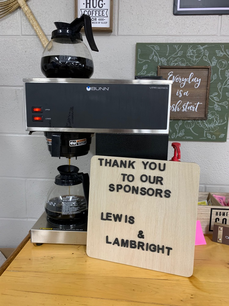 Lewis and Lambright coffee sponsors